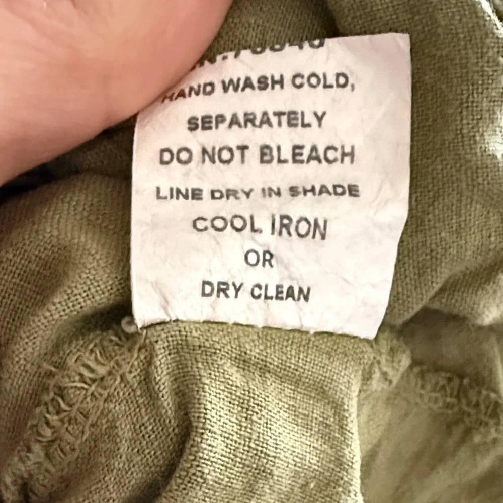 Women's Olive Green Button-Down Tunic Shirt Dress - Picture 7 of 7